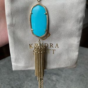 Kendra Scott Rayne Necklace in Turquoise and Gold
